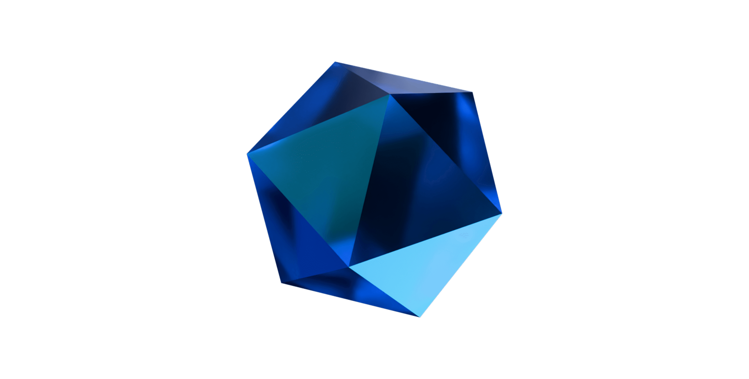 3d Blue Polygon Silvare